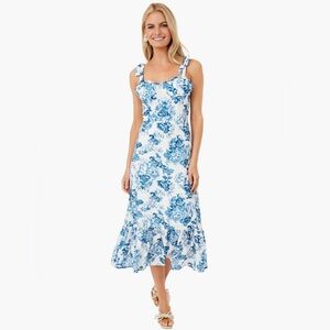 O.P.T. Blue Floral Toile De Jouy XS